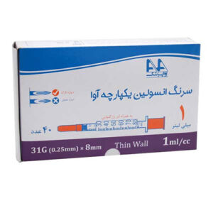 سرنگ انسولین 1 میل آوا